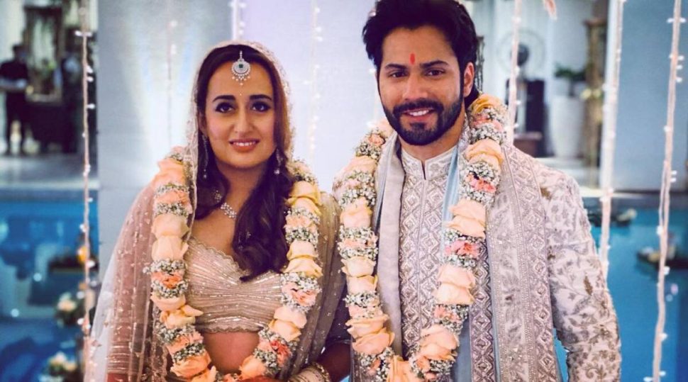 Varun and Natasha after Varmala ceremony