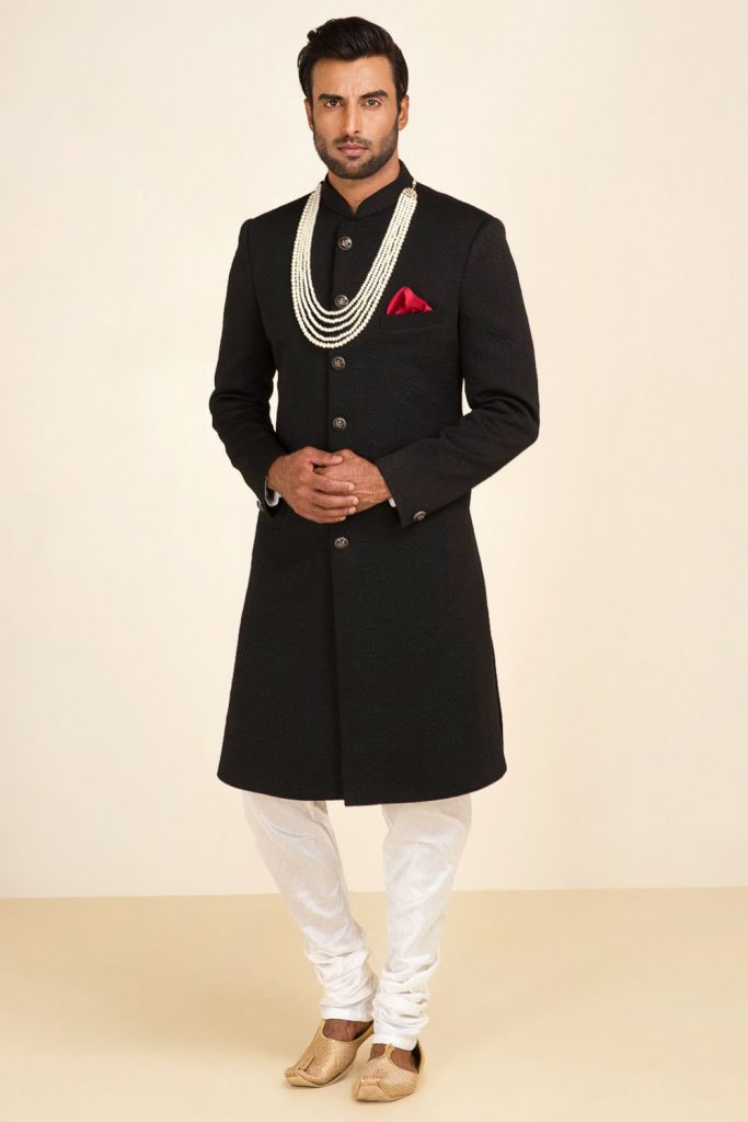 black achkan outfit