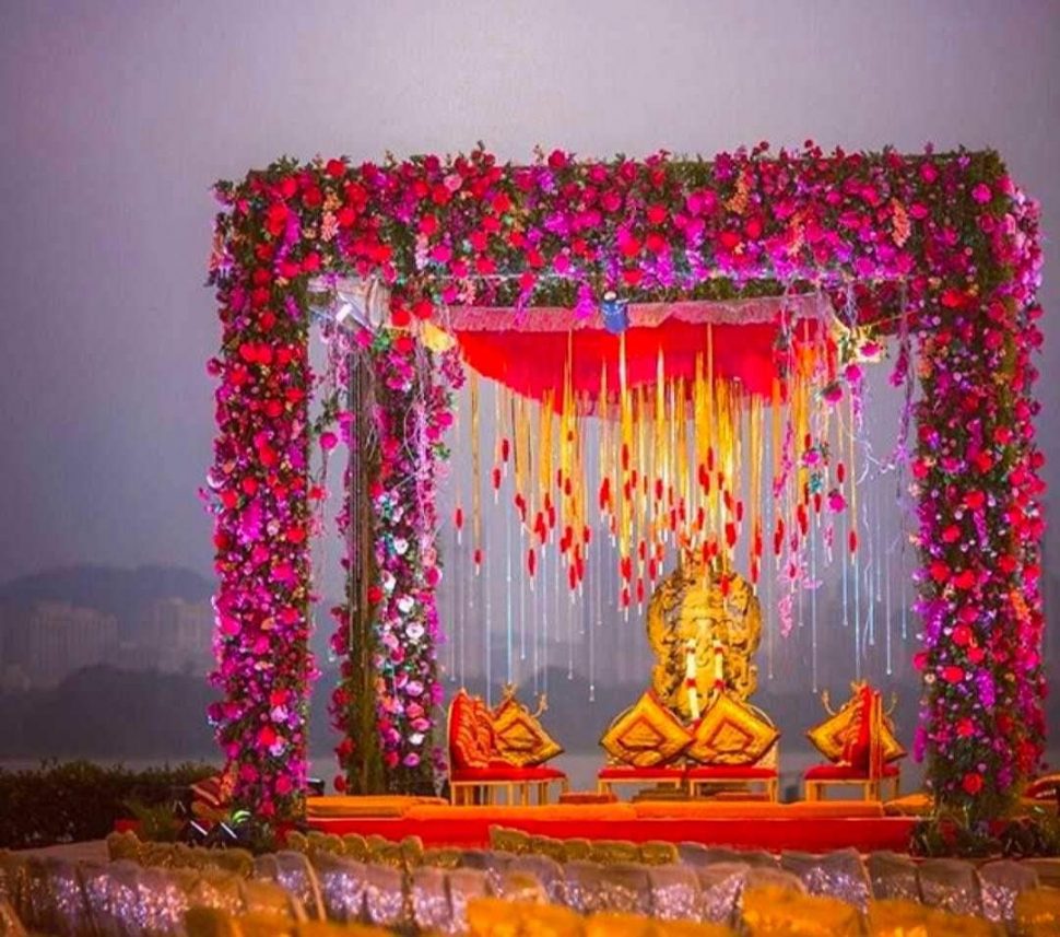 illuminated mandap