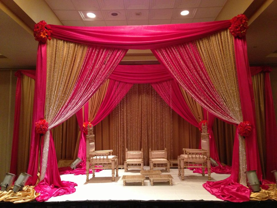 drapes wedding mandap