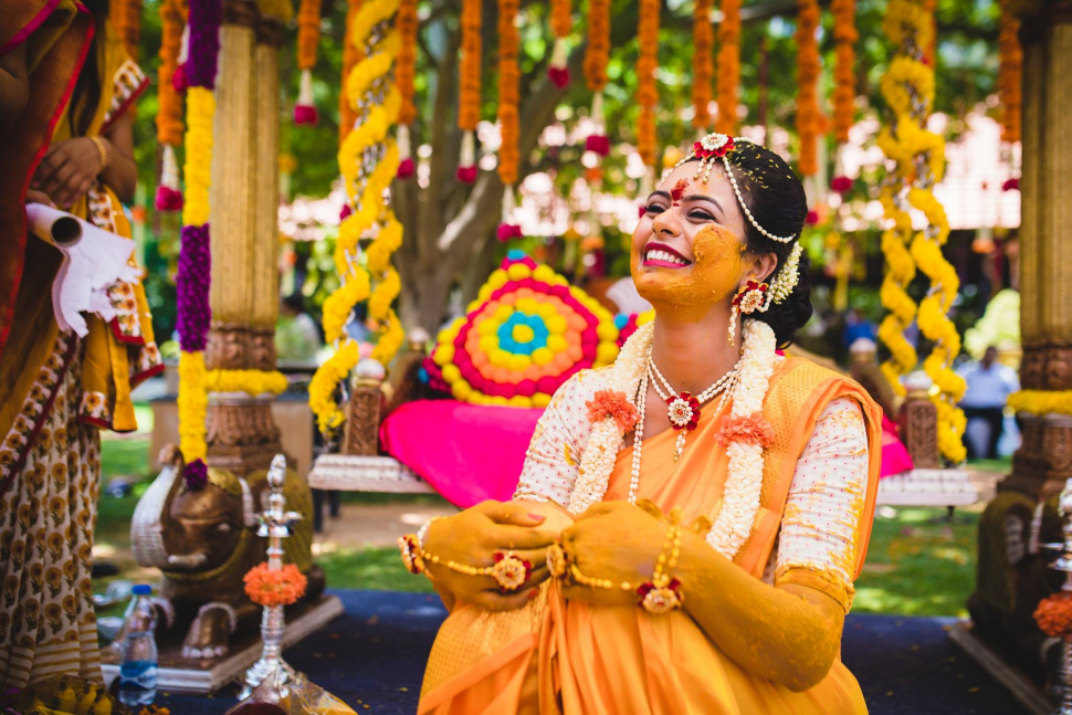 halldi ceremony of south indian wedding