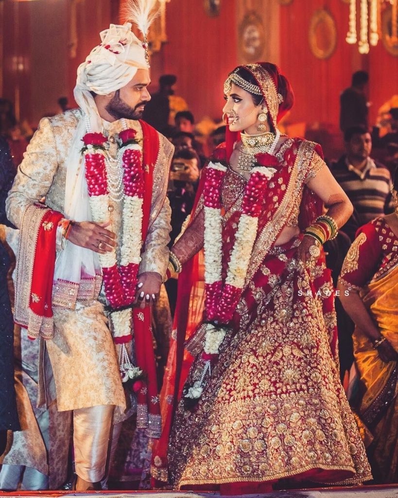 couple after varmaala tradition