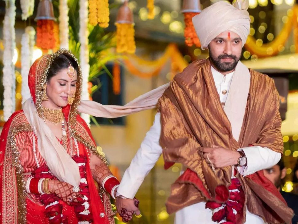 saatphere of Vikrant in a low-key wedding affair