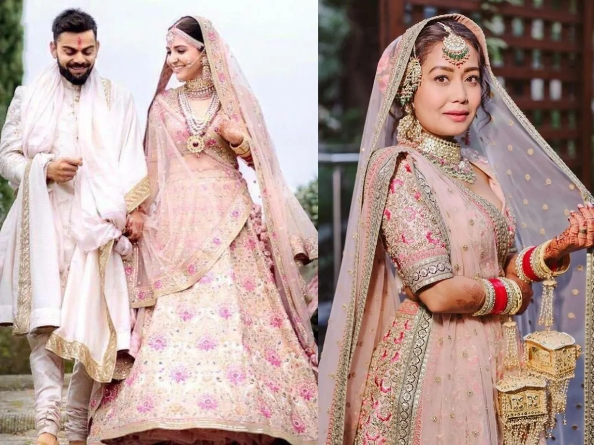 bollywood celebrity brides in pink lehenga