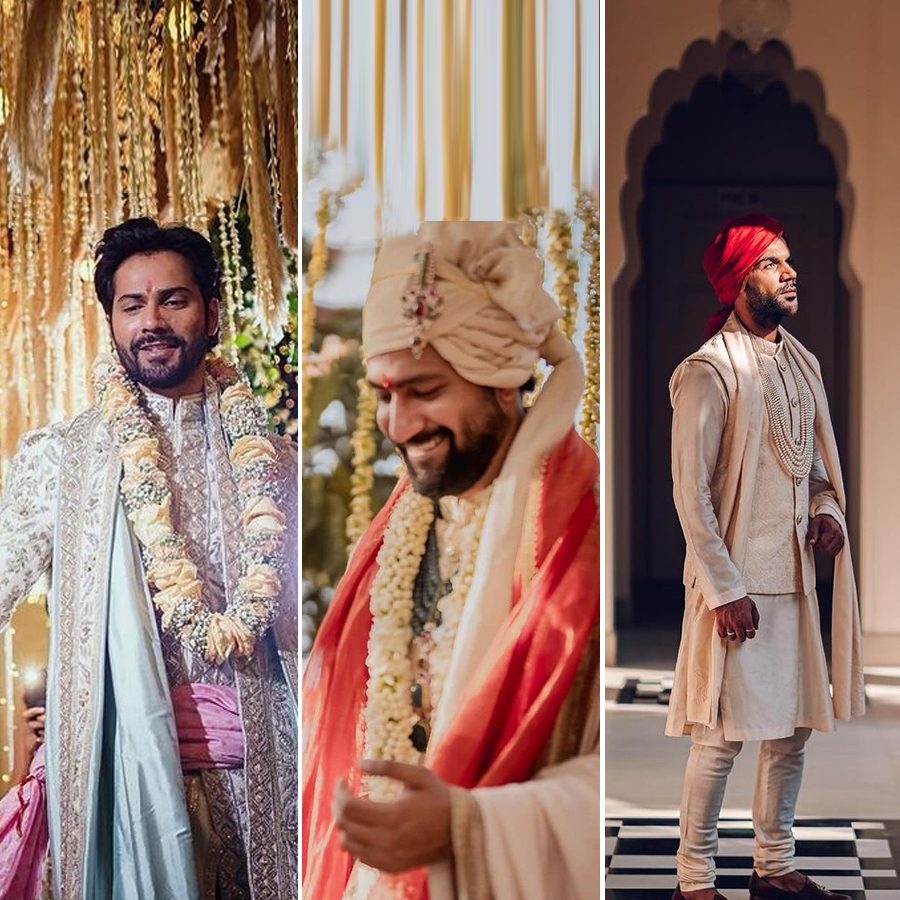 Real Grooms who picked neutral outfits for their Indian wedding | Indian groom  dress, Wedding outfits for groom, Couple wedding dress