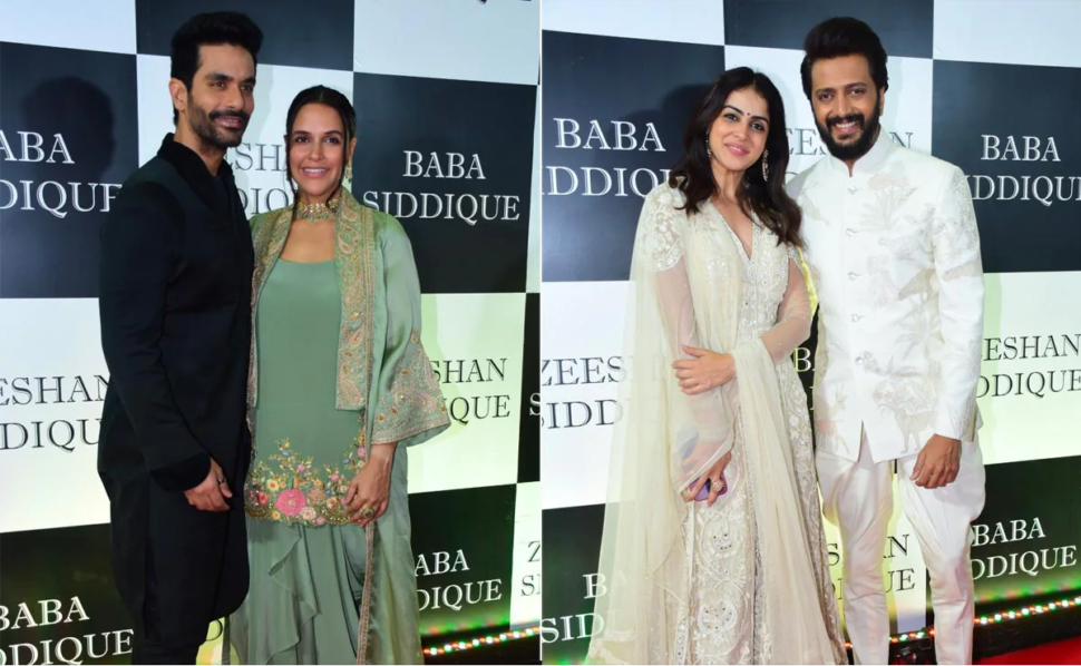 neha dhupia and genelia deshmukh at iftar party