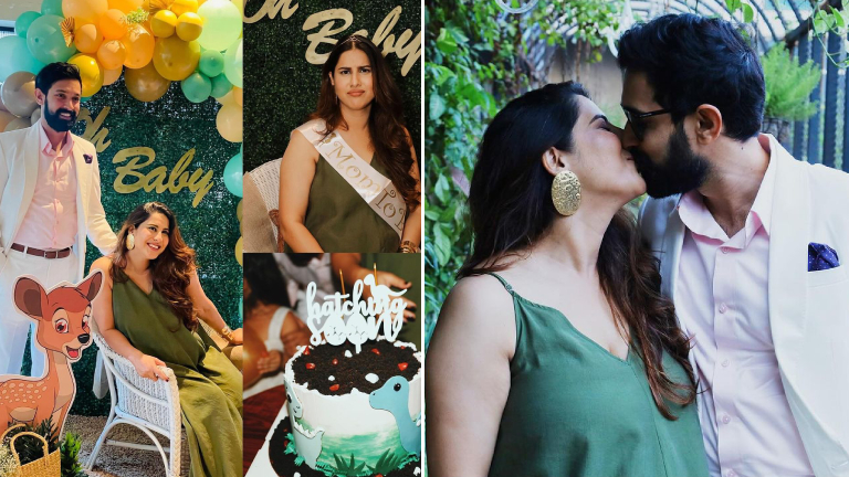 Vikrant-Massey-and-wife-Sheetal-Thakur-Jungle-themed-baby-shower